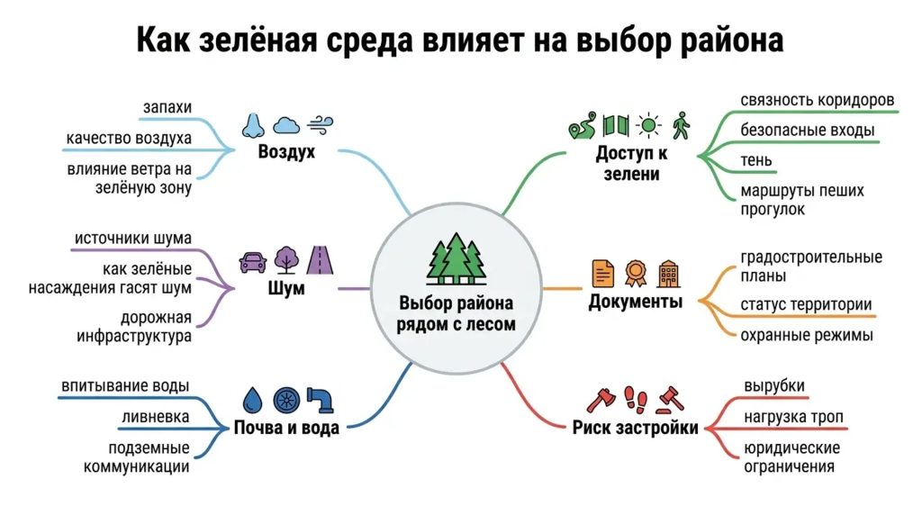 Как зеленая среда влияет на выбор района